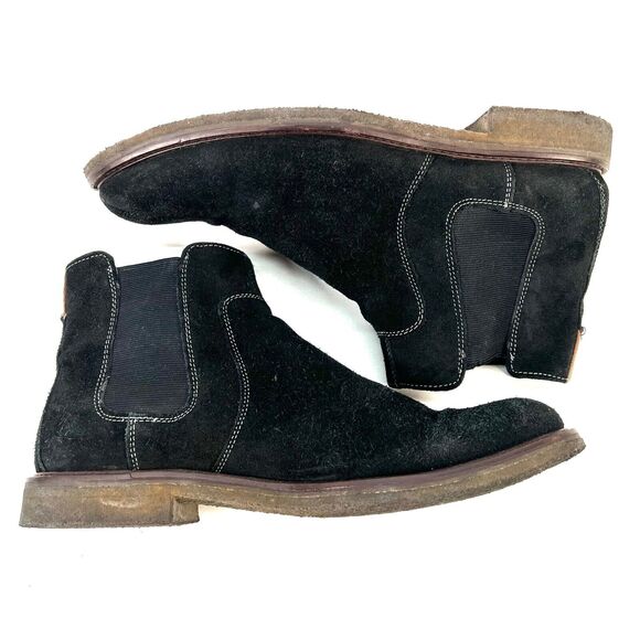 Johnston & Murphy Men\'s Chelsea Style Boot Size 9.5 Black Suede, MSRP $198 main image 4